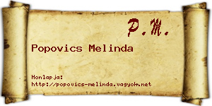 Popovics Melinda névjegykártya